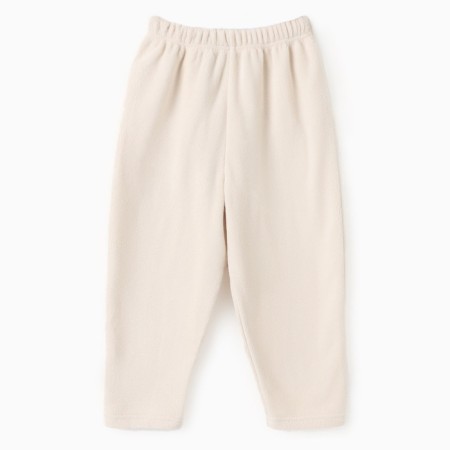 Children's pants Minaku: Fleece Soft, beige color, height 134 cm-4