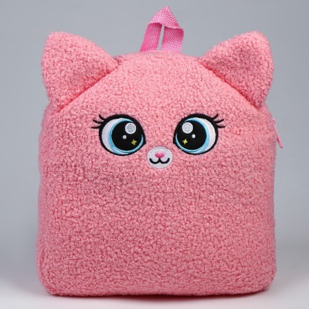 Baby backpack for a girl "cat", plush-2