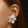 Earrings with pearls "exclusive" Flower Hope, Color Silver