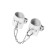 Handcuffs Pecado BDSM, soft with grirts, genuine leather, white