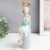 Souvenir Polystone "Girl ears Bunny, with a bubble on the column" Mix 29x7x10 cm