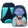 School backpack, 37 x 26 x 13 cm, ergonomic back, calligrata AN "bulldog"