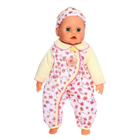 Interactive navel "Baby", 4 functions, sound, tongue moves, teeth grow, yellow color-2