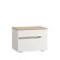 Tumbling bedside Musson 16.03, 560x394x420, white shagrin/oak endgrain