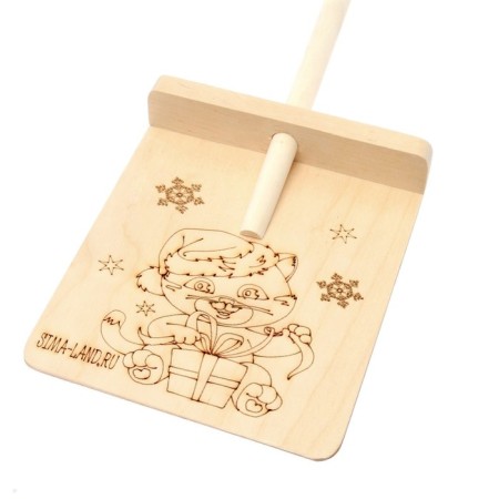 Wooden shovel “New Year! Funny cat "-3