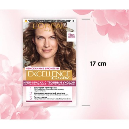 Hair Cream L’Oreal Excellence Creme, tone 600 Dark Breaky-5