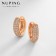 Cooping earrings Xuping Milady, white color in gold d = 1.7 cm