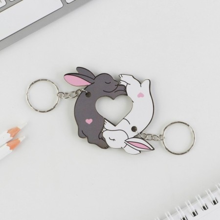 Parisen key rings for keys "Bunny", 6.5 x 6.8 cm-2