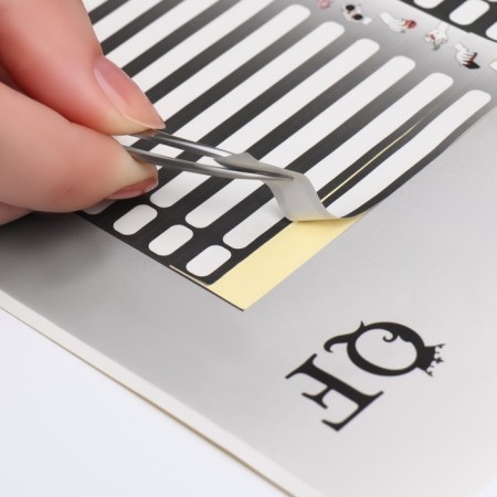 Stickers for gradient tips 21.5 × 30.5/8.3 × 0.9 cm, 50 pcs on the sheet, black/white color-5