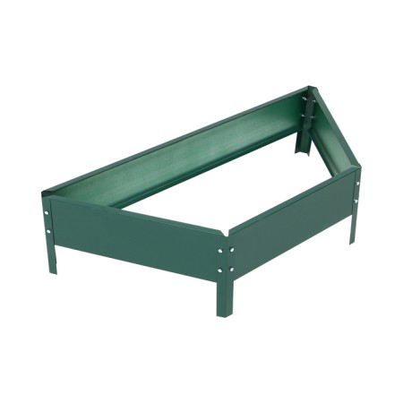 The flowerbed is galvanized "trapezoid", d = 100 cm, h = 15 cm, green, Greengo-7