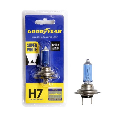Automobile halogen lamp Goodyear H7, 12V 55W PX26D, SUPER White