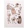 A set of A4, 180 μm folders, calligrata "cats", translucent, 6 pieces, with print, mix