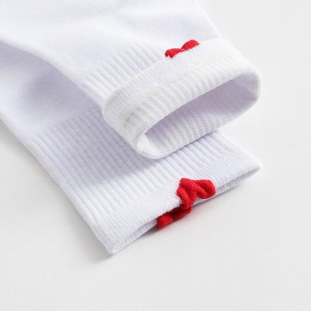 Women's socks minku "hearts", white color, size 36-39 (23-25 ​​cm)-1