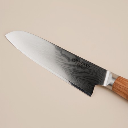 Koty Kitchen Sl Home "Olivia", Santoku, blade 17.78 cm, Damascus steel, brown color-4