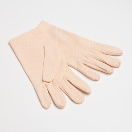 Women's gloves minku in peas, 22 cm, col. lactic-1
