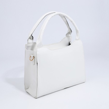 Bag Female Tout with zipper, white color-1