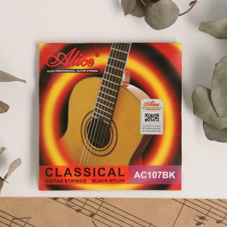 Strings for the classic guitar Alice A107BK, black nylon-1