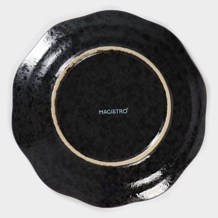 Serving porcelain magistro "Night Rain", 17.7 × 2.2 cm, black color-3