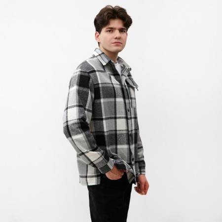 Male shirt in the MIST cage, size 52, black/white-3