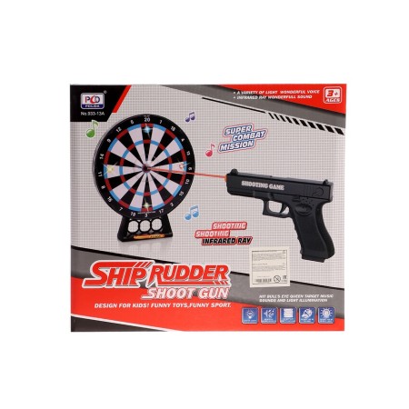 Electronic shooting range "Combat Mission", light and sound effects, works from batteries-10