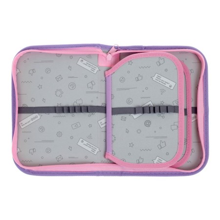 Penal 3 sections, tab inside, 140 x 210 x 40 mm, fabric, calligrata top block "butterflies"-3