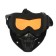 Mask glasses for motor vehicles, collapsible, orange glass, black color black