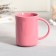 Tea couple ceramic "Panda", mug 200 ml, saucer 17.8x13.3 cm, pink color