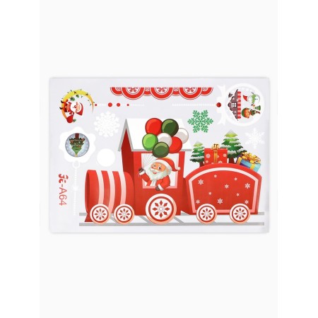 Stickers on the windows "New Year" balls, Christmas tree, 2 pieces, 35 x 50 cm-1