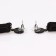Earrings "Brushes" harmony, black color, l brush 8.5 cm
