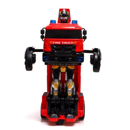 Robot radio -controlled "fire machine", transforms, light and sound effects-5