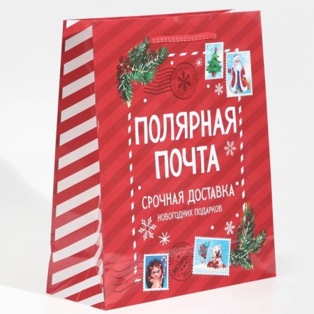 Laminated vertical "Polar Mail", ML 21 x 25 x 8 cm, New Year-2