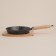 Cast -iron pan on a wooden stand Sl Home, D = 25, H = 4.4 cm, Black Color Black