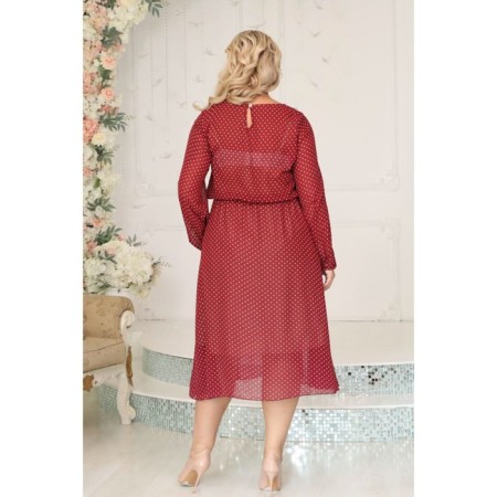 Women's dress, size 52, red color-11