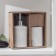 A set of accessories for the bathroom "Beads", 2 items (soap dispenser, glass), white color