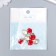 Decor for creativity metal, enamel "Apple" red 1.5x1.2 cm