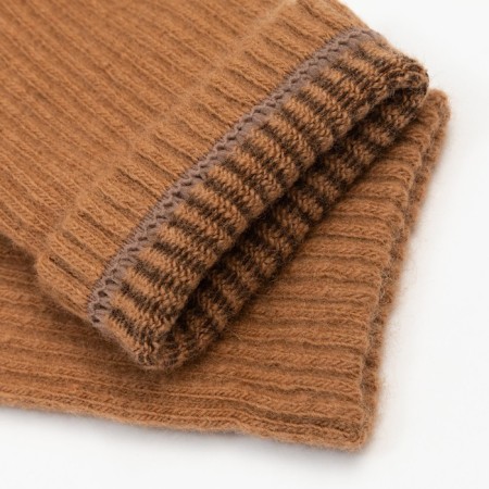 Socks with fluff of a camel female, red color, size 38-40-3
