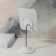 Desktop mirror, on a flexible leg, mirror surface 13.5 × 16.5 cm, white color