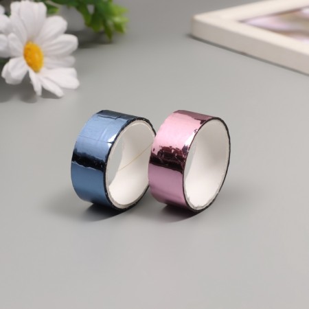Adhesive tape decorative plastic "metallic. Blue, pink" nr 2 pcs 1.5 cm, dl. 3 m-1
