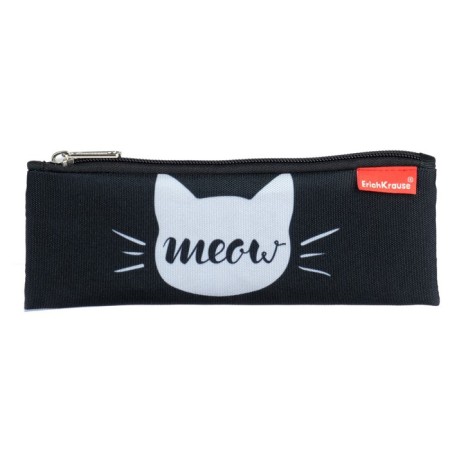 Penal soft, 1 compartment, 90 x 220 mm, flat, Erich Krause, Meow, Black/White, 48366-1