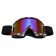 Mask glasses for motorcycle engineering, glass blue-violet chameleon, black-red, OM-25