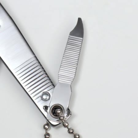 Kusachki-penniper manicure, with a file, 5.7 cm, with a chain, on a blister, silver color-4