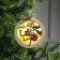 Christmas tree toy "Ball with a branch", from batteries, glow warm white