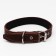Leather collar on synthetic winterizer, 65 x 3 cm, Osh 40-55 cm, brown