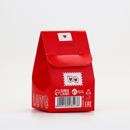 The bathtub bomb “Love is...”, 40 g, aroma strawberry smoothies, pure happiness-3