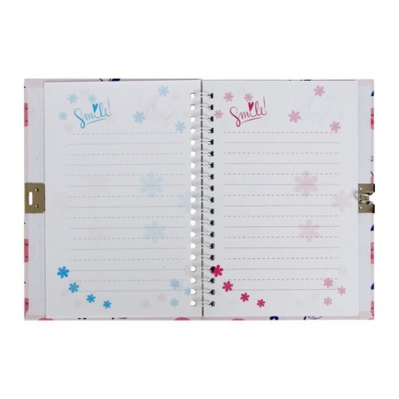 Notebook on the lock "Berries/Fruits" A5-, 45 sheets, in the ruler, on the crest, mix-4