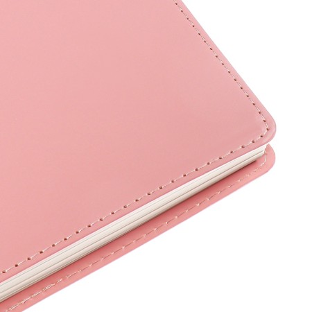 Notebook A5+ 120l Escalada, soft region, leather claim, kr bl 70 g/m2, pink-3