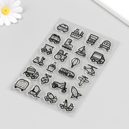 Stamp for creativity Silicon "Transport" 16x11 cm-1