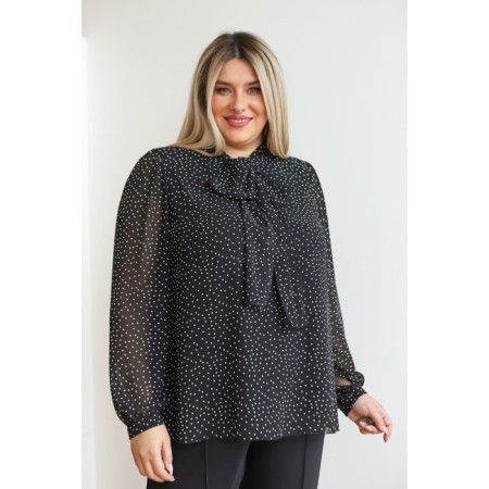 Female blouse, size 64, black color-2