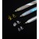 Set of gel pens 3 colors, white, silver, golden