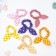 Hair elastic band "Fun ears" lace small ball, mix
